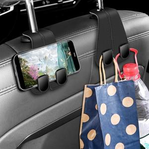 차량용 후크 카시트 등받이 업그레이드 내부 숨겨진 이중 후면 가방 수납