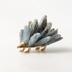천연 블루 크리스탈 클러스터 장식 수제 공예품 가정 사무실 수집 고슴도치