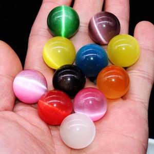20mm 고양이 눈 크리스탈 공 석영 구 아름다운 무지개 보석 치유 홈 장식 1PC