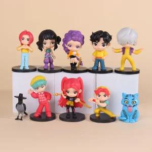 KPOP 데몬헌터스 피규어 선물 차량 장식 루미 미라 조이 더피 베이비 헌터릭스 진우