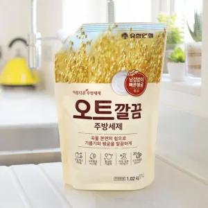 유한 아름다운 오트 깔끔 설거지 주방세제 리필 1L x 3개 (067)