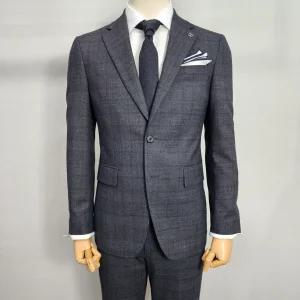 [파렌하이트]쉐도우 글렌체크 싱글 정장 그레이멜란지_J39FL