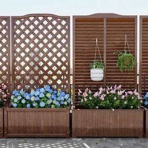 격자 울타리 가림막 전원주택 담벼락 인테리어 목재 가구 정원