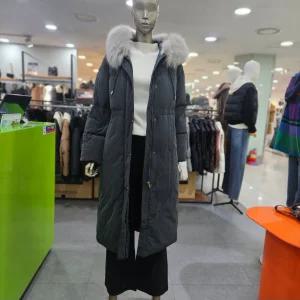 시슬리/애플아울렛/폭스퍼 후드 덕다운 롱 패딩 점퍼 SAPDD2561