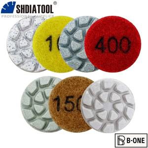 SHDIATOOL 7Pcs Dia25mm 화강암 대리석 용 다이아몬드 연마 패드 유연한 수지 샌딩 디스크 1 인치 미니 스