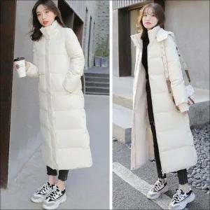 [하프클럽/셀러허브_여성트랜드패션]Rly 여성 롱패딩 발목기장 후드점퍼 겨