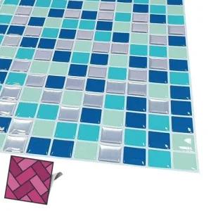 월타일스티커 203 파랑 잔바둑무늬 포인트타일 WFKNLHU