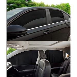 자동차 측면 창문 햇빛 가리개 마그네틱 커튼 캠핑 광선 눈부심 뒷좌석 칸막이 프라이버시 보호 대부분의 차량(전면 및 후면 커튼)에 적합합니다