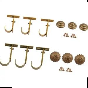 천정고정 커텐부속(커텐봉 조절브라켓 골드)옵션선택 3개1세트