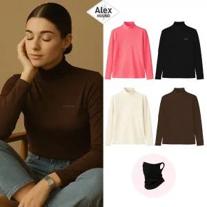 [알렉스하운드] 양기모 하프 모크넥 4종, 추가 넥워모 1종, 여성