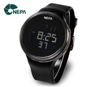 [네파] 군인 군대 패션 방수 마라톤 남성 전자시계 N232-블랙화이트