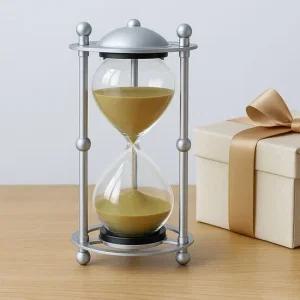 유리 모래시계 30분 사우나 시간 측정기 실버골드 디자인 시계 30분모래시계30분 유리모래시계