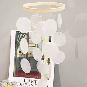 인테리어 모빌 썬캐처 여름소품 자개모빌 화이트 자개모빌모빌 썬캐처 여름소품 썬캐쳐