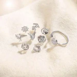 [콩심팥심]쥬얼리 반지 세트 귀걸이 블링포유 4종 선물세트 +