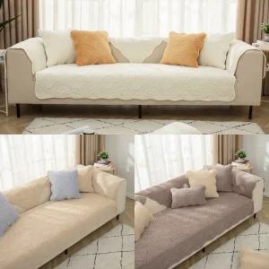 벨벳 가을 겨울 쇼파 패드 2인용 3인용 4인용 극세사 밍크 논슬립 패브릭 소파 패드 커버 토퍼 매트 천갈이 리폼 덮개