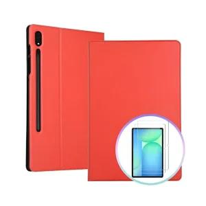 (무료배송) 갤럭시탭S7 FE 슬림 북 케이스+강화유리 2매 세트