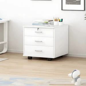 이동식 3단 서랍 회색 책상 파일 수납 파란색 보조 행거 미니 선반 화이트 해피탑 회전