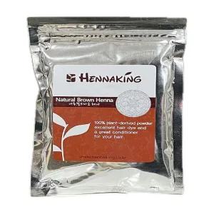 헤나킹 염색약 네추럴 브라운 + 휴대용 물티슈 선물(AD)