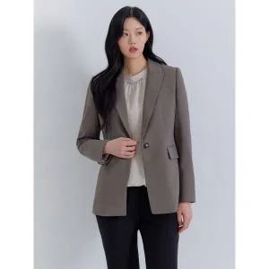 [하프클럽/]Z-셀렉션 피어로즈 원버튼 테일러드 자켓 LFFJO991_GR