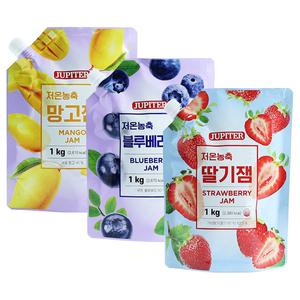 쥬피터 저온농축 과일잼 쨈 딸기 블루베리 망고 모음