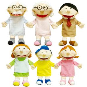 청양 통통이 손인형 가족 6종세트 / 역할놀이 인형극