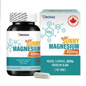 써니 마그네슘 영양제 90캡슐 / 마그네슘 400mg 비오틴 셀레늄 비타민B