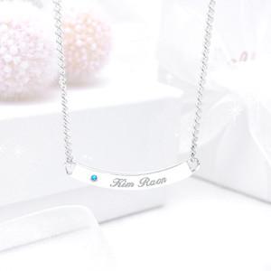바 탄생석 미아방지 실버목걸이