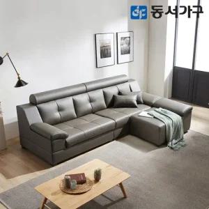 유로밍 거위털 라텍스탑 4인 천연가죽 소파+팔걸이스툴 DF638171