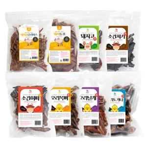 웁스 수제간식 500g 7종 (돼지귀/돼지코/소간/허파/오리)