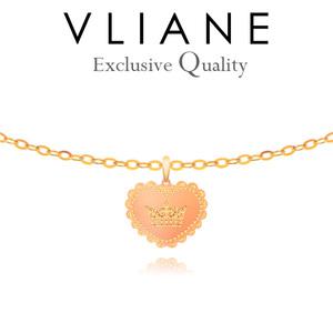 [브리앙] 18K 하트 왕관 아기 목걸이 (미아방지)