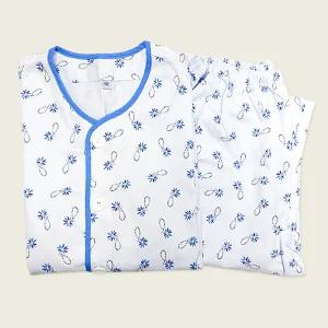 병원용 꽃무늬 환자복 상하의 세트 남녀공용 입원복