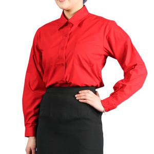여성 긴팔 빨간 블라우스 셔츠 호텔 중식당 단체복 유니폼 SE35