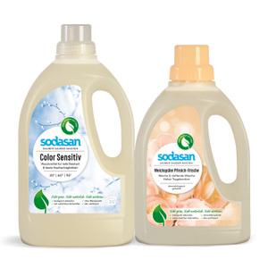 소다산 액상 세탁세제 센시티브 무향+섬유유연제 복숭아향 세트