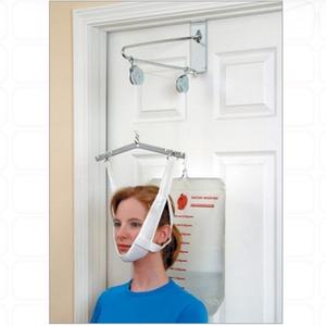 목 운동기 경추 트랙션 견인기 도르래 물주머니 연결형 문틈 고정형 개인용 가정용 디스크 당기 재활