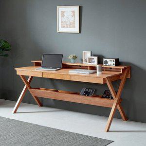 [디자이너스룸]이스테지아 원목 그루 수납 디자인 책상 1800