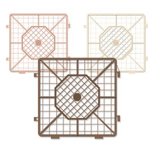 웁스 조립식 애견 울타리 대형 6P (브라운/아이보리/핑크)