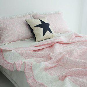 [바숨] 눈꽃송이 시어서커 여름이불+베개커버 침구세트 퀸 Q