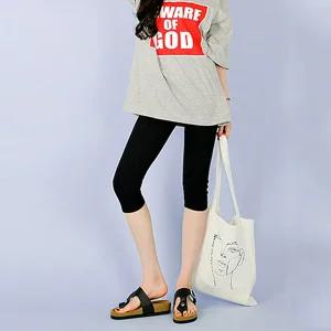 7부 빅사이즈레깅스 쫄바지 코튼 면스판 운동복 여름_6900