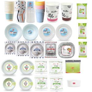 롯데 은박 종이 일회용 다회용 접시 수저 젓가락 종이컵 소주컵 다회용컵 분식용기 은박라면용기