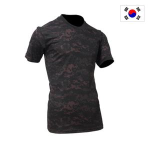 쿨론 검정디지털 반팔 무지 군용 군대 군인 스포츠 티셔츠