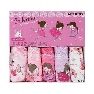 엠알키즈 여아 삼각 순면 아동 팬티 5매입 유아 속옷 DKWP0508