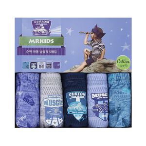 엠알키즈 남아 삼각 순면 아동 팬티 5매 유아 속옷 DKMP0513