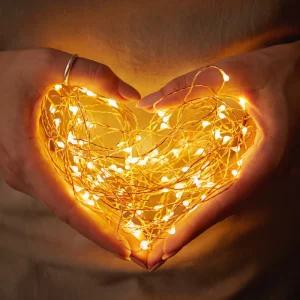 크리스마스 미니트리 전구 리튬건전지형 LED 30P 드럼 투명선 3컬러 줄 조명 와이어 캠핑 카페