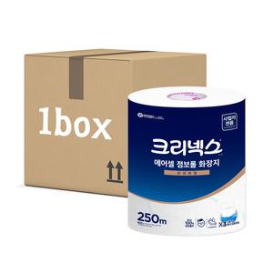 크리넥스 물에잘녹는 천연펄프 에어셀 점보롤 순수 화장지 휴지 250M 3롤 4팩 45383