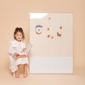 [노리터보드] 릴리 투톤 M 베이지내추럴프레임 유아 자석 칠판