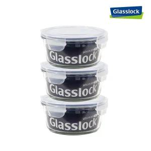 [글라스락]NEW 글라스락 유리밀폐용기 원형 730ml 3개세트