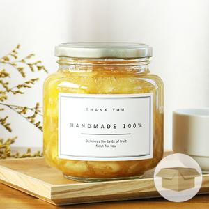 원형 납작 1000 1000g 1박스 12병 잼병 수제청 과일청 유리 용기