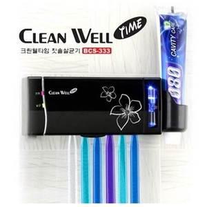 크린웰 벽걸이형 칫솔살균기 BCS-333 무드램프 3분모래시계 PTC히터건조살균