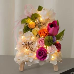 카네이션 조화 화환 LED 맘마미아set 30cm 꽃 어버이날 스승의날 테이블 장식 감사 선물 행사 소품