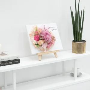 카네이션 조화 액자 이젤 세트 헤븐리캔버스Bset 29cm 2컬러 꽃 어버이날 스승의날 테이블 장식 감사 선물